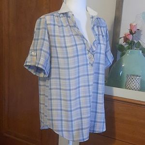 Vintage Felice plaid blouse